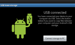 connect android to pc via usb mass storage