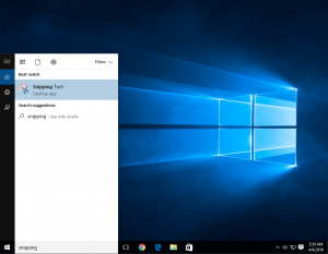 Windows 10 snipping tool
