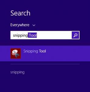 Snipping tool windows 8