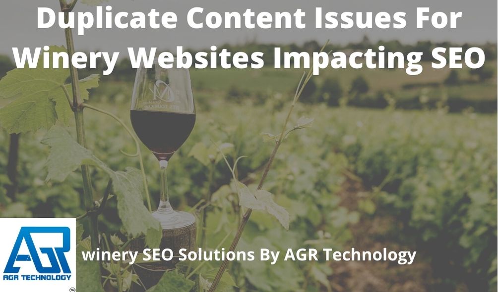 Duplicate Content Issues For Winery Websites Impacting SEO
