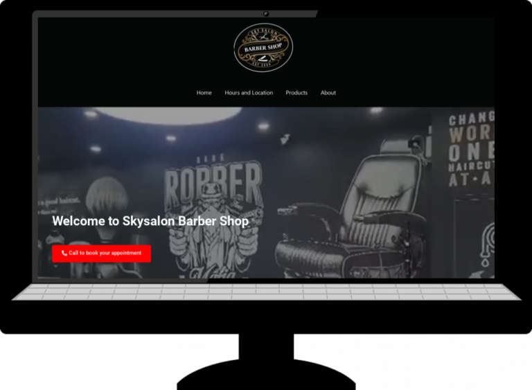 Sky Salon Barber Shop project screenshot