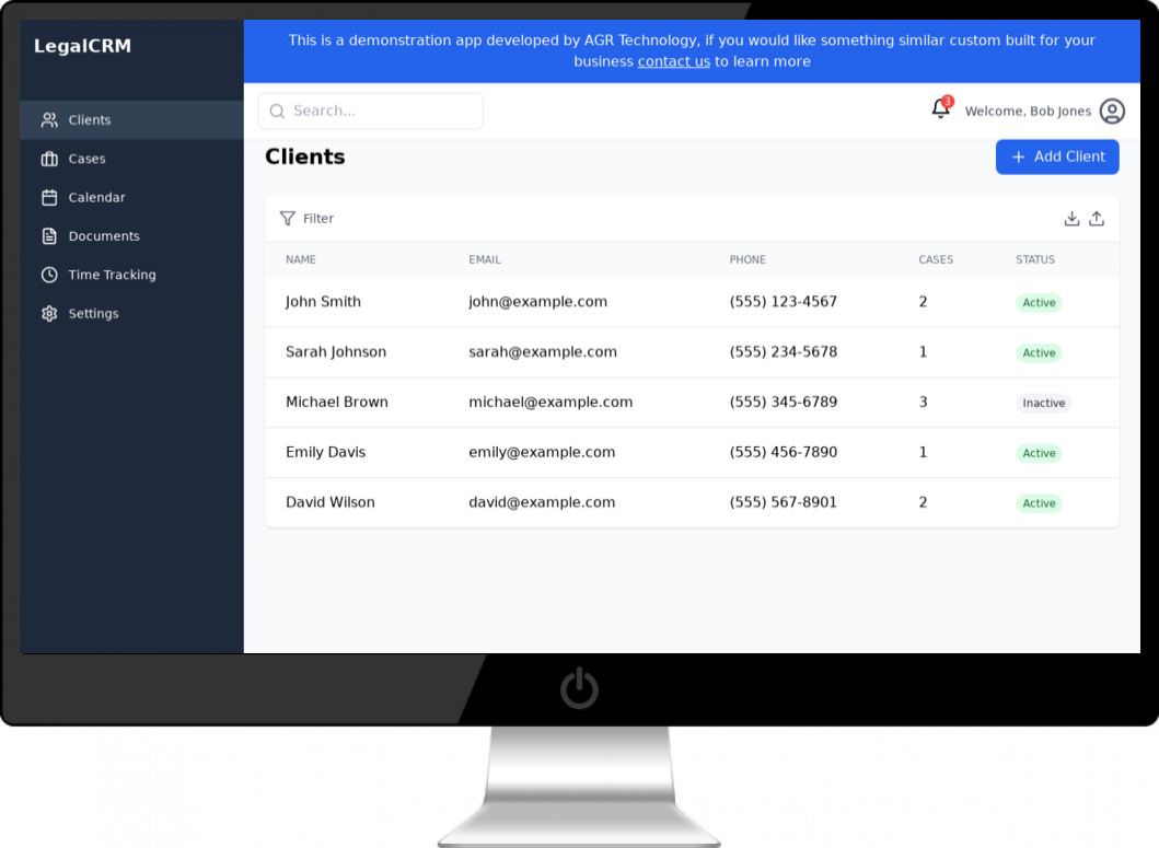 Legal Industry CRM Demo