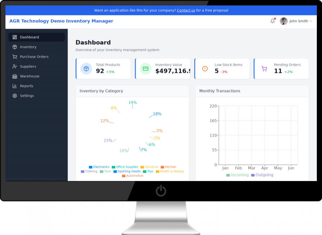 AGR Technology Demo Inventory Management System