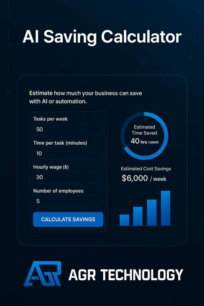 AI Saving Calculator Tool By AGR Technology