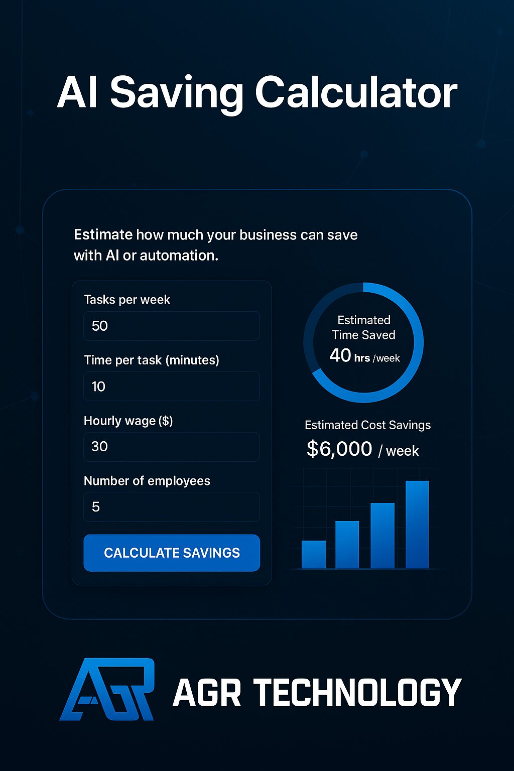 AI Saving Calculator Tool By AGR Technology