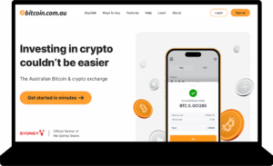 Website Screenshot Bitcoin.com.au Homepage