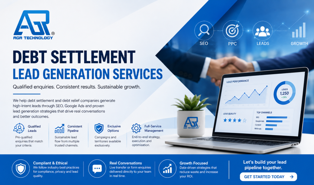 Debt Relief Leads That Convert: Grow Your Settlement Business with AGR Technology 1 Debt Relief Leads That Convert: Grow Your Settlement Business with AGR Technology